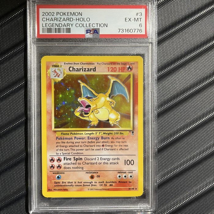 ✨Baru Charizard Holo Legendary Collection Psa 6 Pokemon Card Graded Diskon