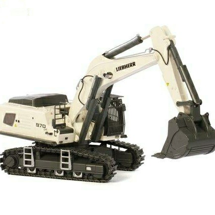 ✨New Miniatur Diecast Excavator Liebherr R 970 Sme Alat Berat Miniatur 1:50 Berkualitas