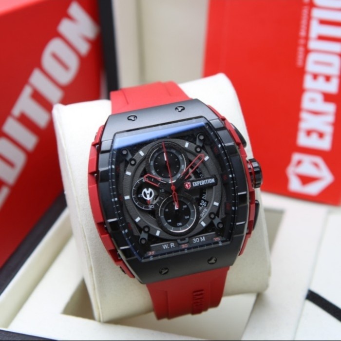 ✅Sale Jam Tangan Pria Expedition Original E6782 - E 6782 Red Black Bisa Gojek
