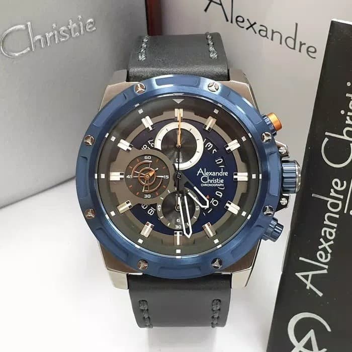 ✅Ready Alexandre Christie Ac 6506 Blue Silver Original Bisa Sameday