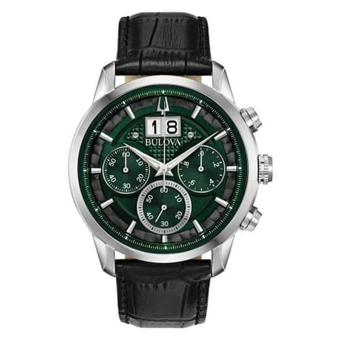 Bulova 96B310 Jam Tangan Pria Chronograph Klasik Sutton Dengan Kalender Besar