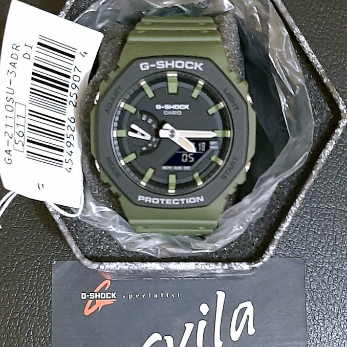 ✅Ori Casio G-Shock Gshock Ga 2110Su / Ga2110Su - 3Adr Green / Hijau Limited