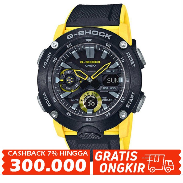 ✅Ori Casio G-Shock Ga-2000-1A9Dr - Jam Tangan Pria - Kuning Limited