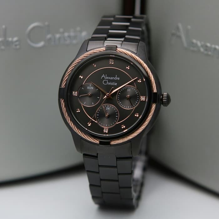 ✅New Jam Tangan Wanita Alexadnre Christie Ac 2844 Ac2844 Black Rg Original Terbaru