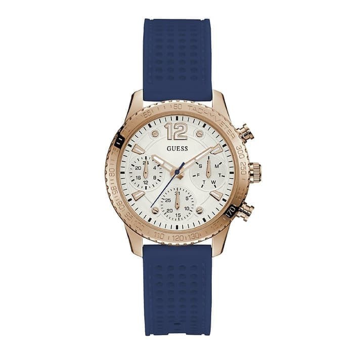 ✅New Guess W1025L4 Marina Jam Tangan Wanita Navy Blue Original Diskon