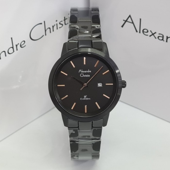 ✅New Jam Tangan Wanita Alexandre Christie Original Ac8645 Black Bisa Gojek
