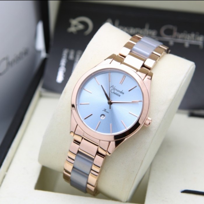 ✅New Alexandre Christie Ac 2919 Rosegold Blue Ac2919 Wanita Original Limited