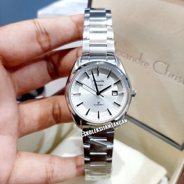 ✅Baru Jam Tangan Wanita Alexandre Christie Ac 8648 Ac8648 Silver Original Limited