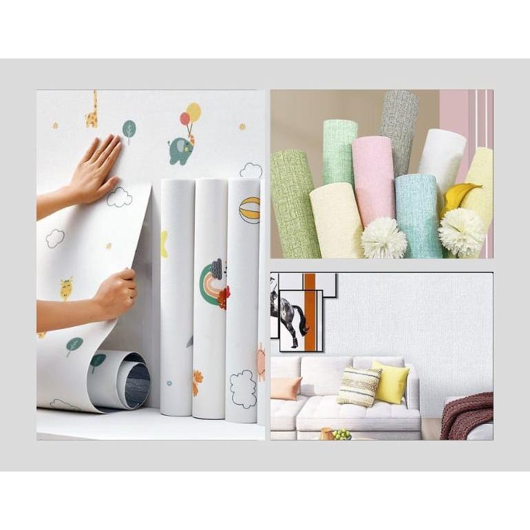 WALL FOAM ROLL XPE FOAM 3D WALLPAPER LINEN 3D RALL KULIT JERUK