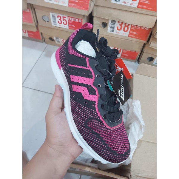 Piero Sepatu Casual Jogger Knit W Black Fushia