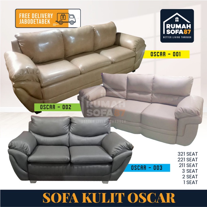 Promo Sofa Kulit Oscar Dacron 321 / Sofa Kulit / Sofa Dacron