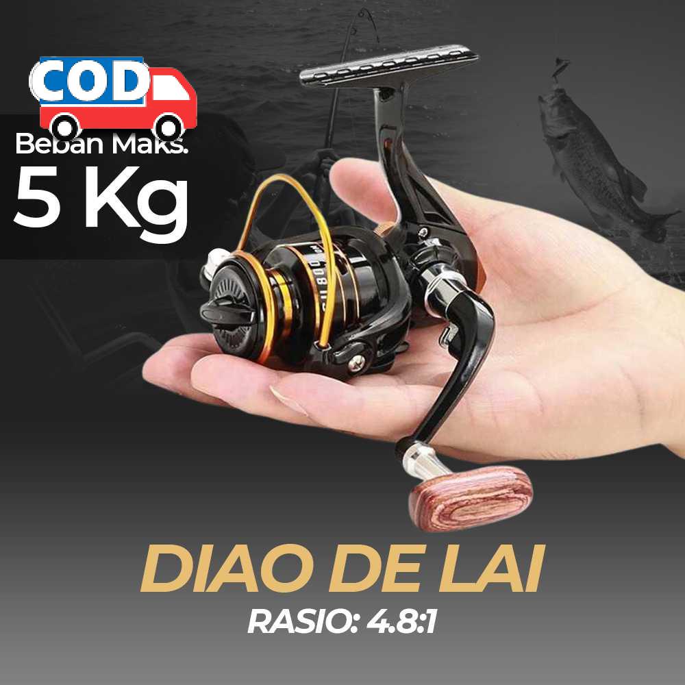 Reel Pancing Mini Gulungan Kerekan Pancingan Ikan Alumunium Fishing Spinning Reel