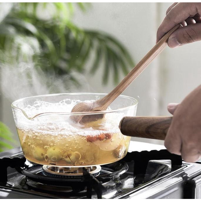 Panci Kaca Tahan Panas Api Alat Memasak Panci Kaca Borosilicate