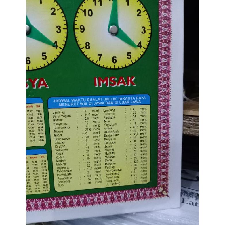 

AJS903 Jadwal sholat Papan Jadwal Shalat Manual Lengkap TERMURAH