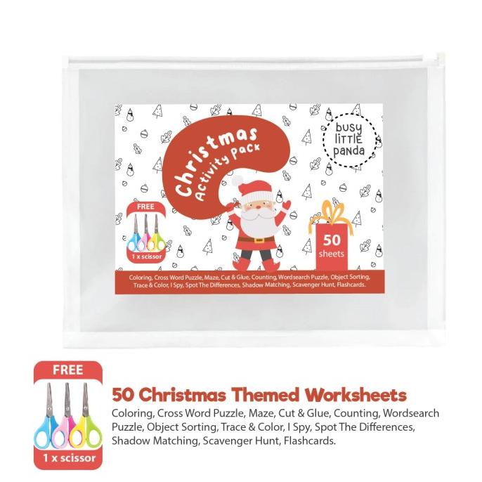 Buku Lembar Aktivitas Christmas Activity Sheets Anak tema Natal