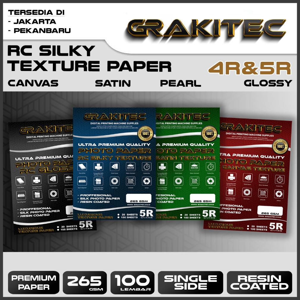 

Terlaris Kertas Foto 4R / 5R Doff Silky Texture Kulit Jeruk 100 Lembar Professional Silky, RC Glossy Po Paper, Motif Pearl, Canvas, Satin / Luster Resin Coated ,.