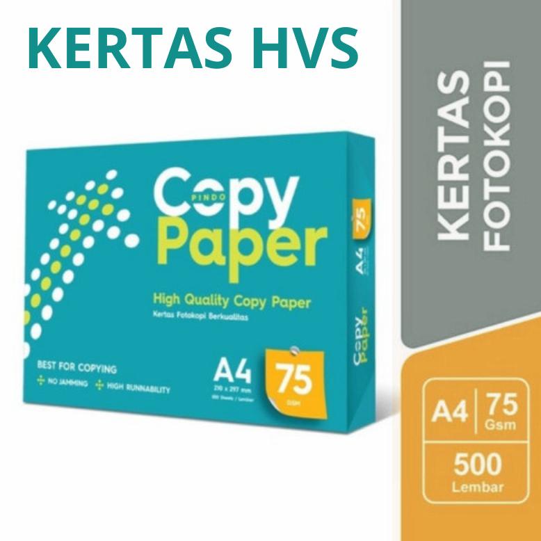 

Best - Kertas HVS A4 75 gram / gsm Merk Copy Paper Fotocopy Print 1 rim KUARTO / FOLIO 500 lembar ,.