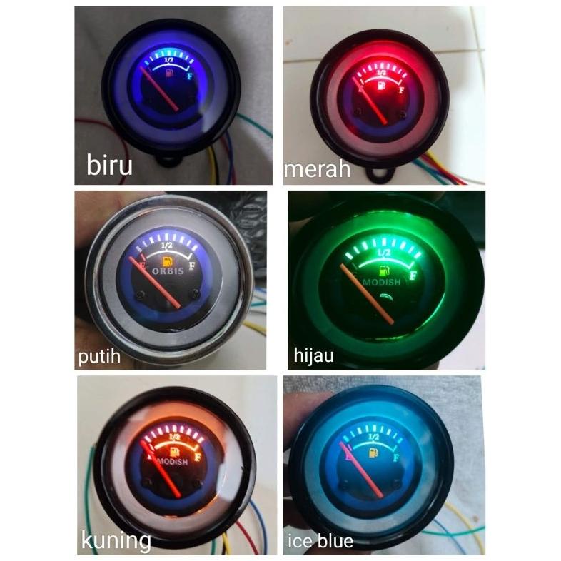 Baru - ampere bensin jarum amper bensin fuel meter motor mobil ampere bensin jarum lampu led ampere 
