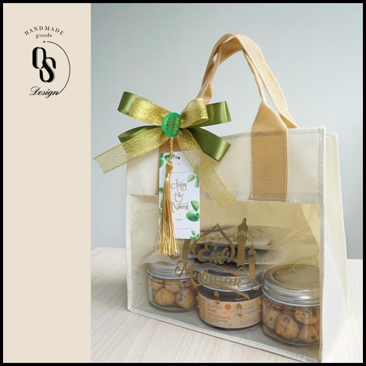 

GRATIS ONGKIR CLEAR BAG HAMPERS LEBARAN TAS SABLON PARCEL EID MUBARAK IDUL FITRI !!!