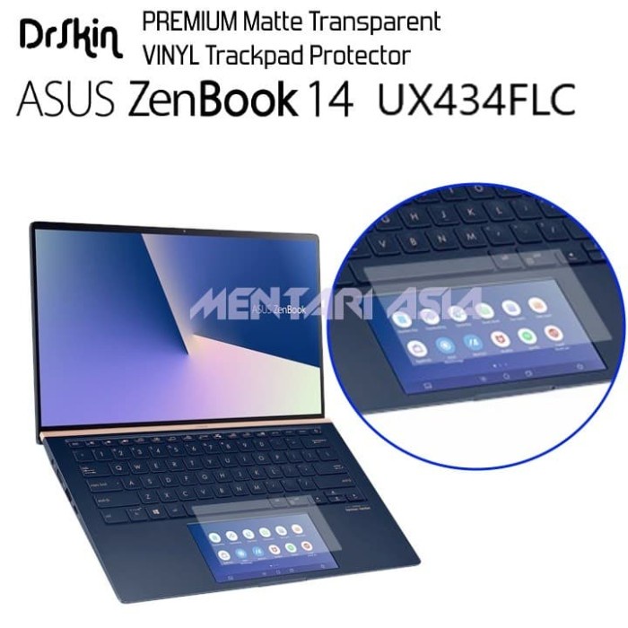Terbaik Touchpad Protector Asus Zenbook 14 Ux434Flc - Drskin Matte Translucent Bagus