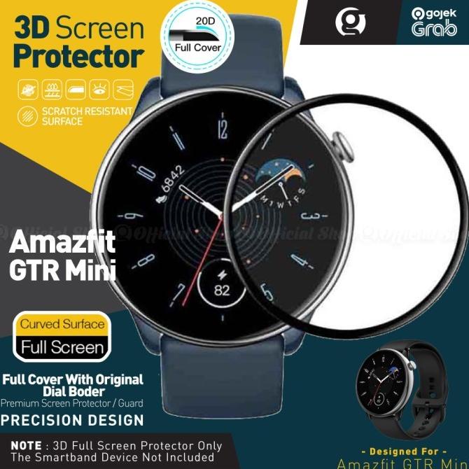 Hop Anti Gores 3D Curve Full Cover For Amazfit Gtr Mini Screen Protect Kode 378