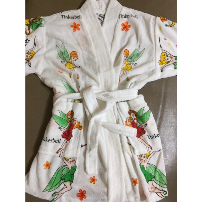 Kimono Kimono baju handuk anak sablon tinker bell(G6D7) Kimono Handuk Anak REAL PICT Kimono Handuk A