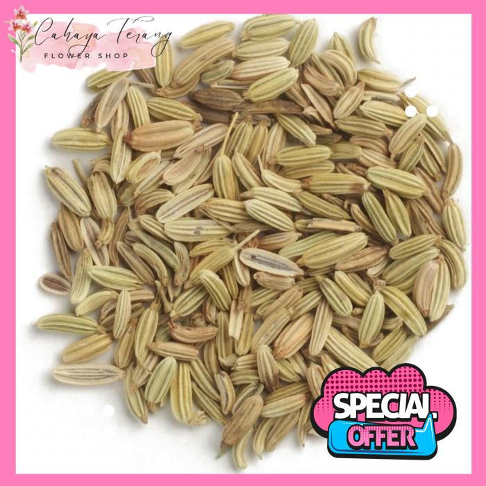 

HOT DEAL BIJI ADAS MANIS / ADAS MASAK / FENNEL SEEDS / TANI INDONESIA - 50GR !
