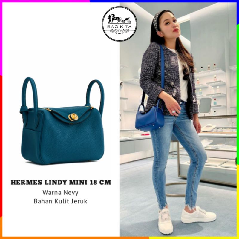 (Nevy) 1032Hermes Lindy Size 18Cm | Tas Selempang Lindy Mini Semi Premium