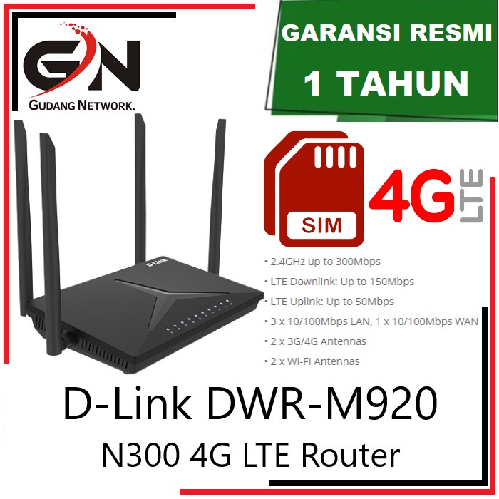 D-Link DWR-920 Modem 4G LTE Wireless N300 Router dlink DWR 920