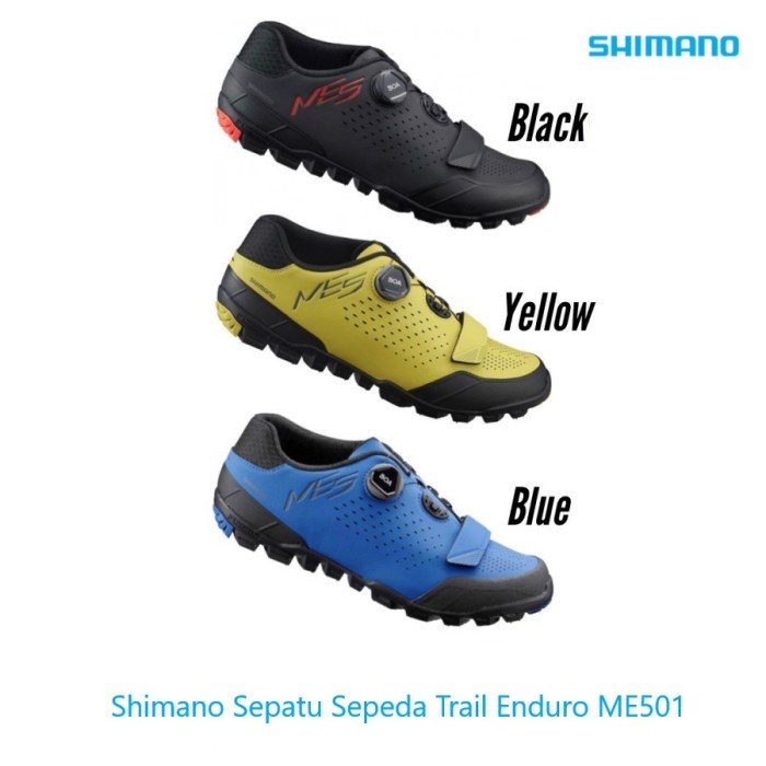 ✨Ori Sepatu Shimano Me5 Sh-Me501 Yellow - Sepatu Cleat Mtb Limited
