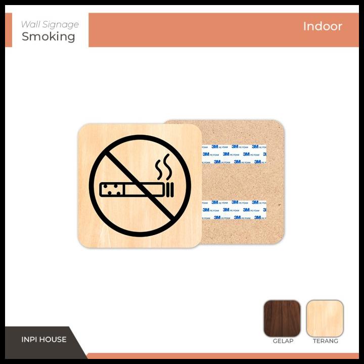 

HOT DEAL TANDA LOGO DILARANG MEROKOK KOTAK - COKLAT !