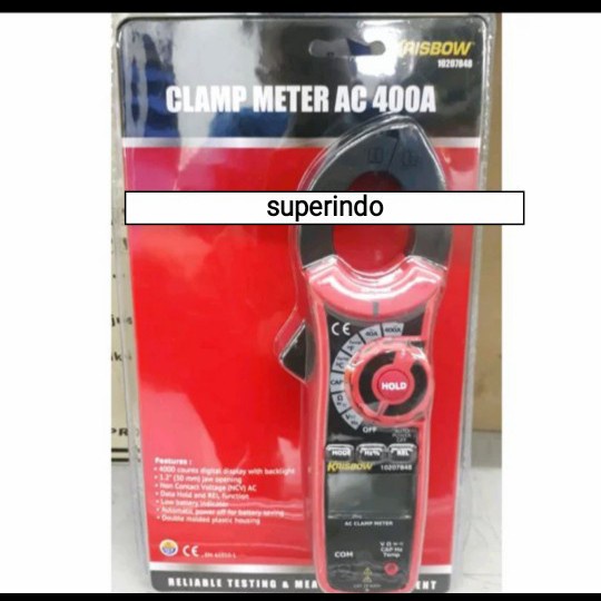 ✅Sale Krisbow 10207848 Digital Ac Clamp Ampere Meter 400A Tang Ampere Mini D Terbaru