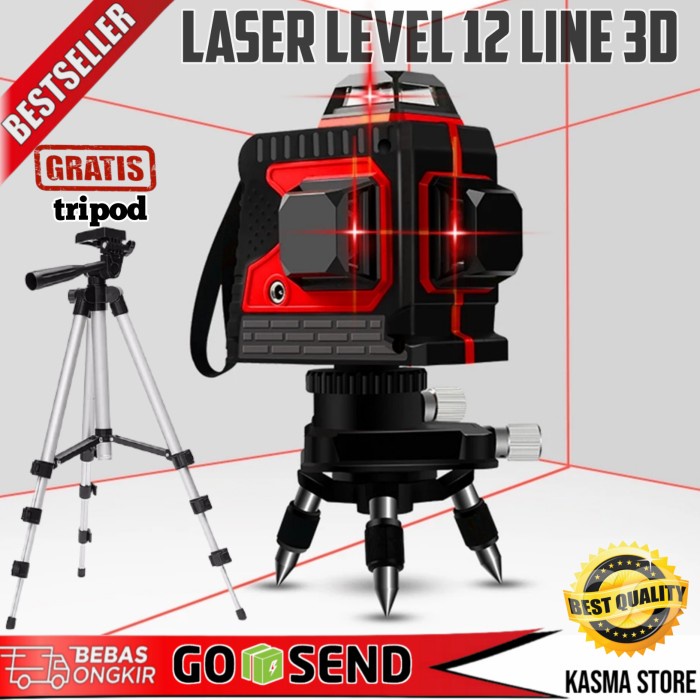 Laser Level 12 line 3D Original BERGARANSI