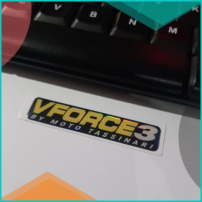 

Sticker Timbul Resin Vforce 3 Moto tassinari Stiker Logo Lycal 3D Kec