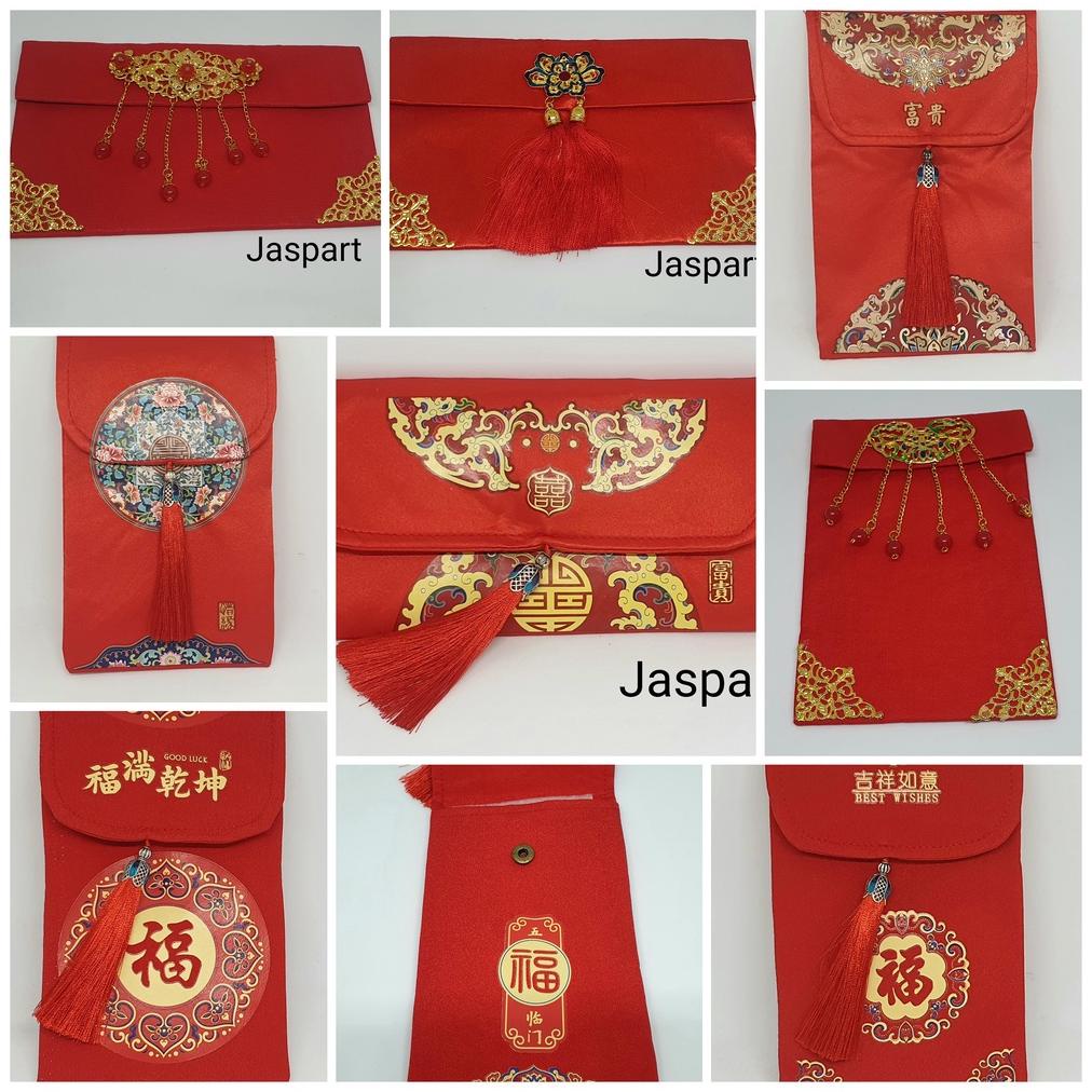 

Angpao Imlek Kain Premium Bentuk Dompet Angpao Sangjit Wedding Hongbao Lamaran Kawinan Engagement