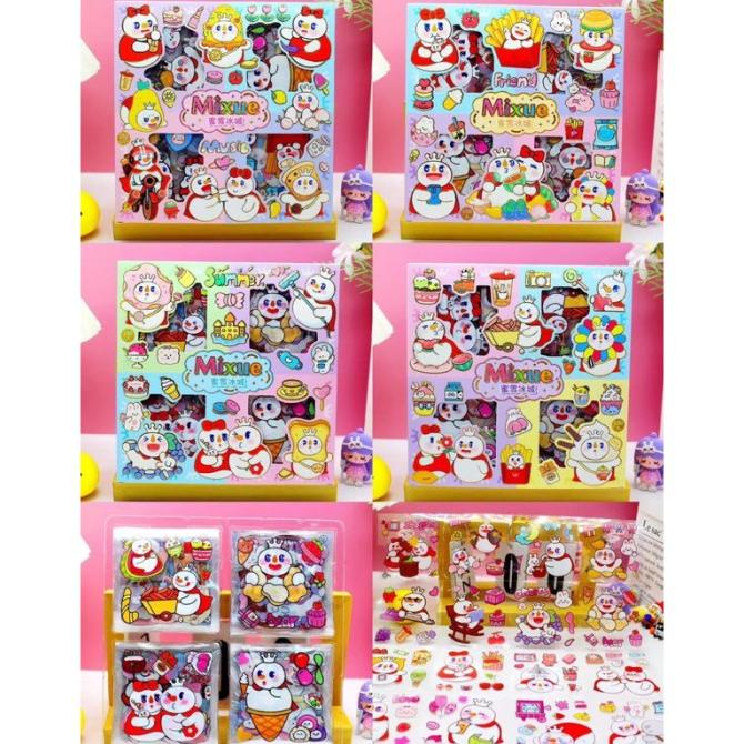 

100 Lembar Sticker Viral Stiker Mixue Stiker Botol Minum Kode 1460