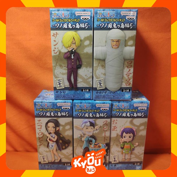 WCF ONE PIECE WANOKUNI ONIGASHIMA 5 SANJI, ZORO, ROBIN, SPEED, OTAMA