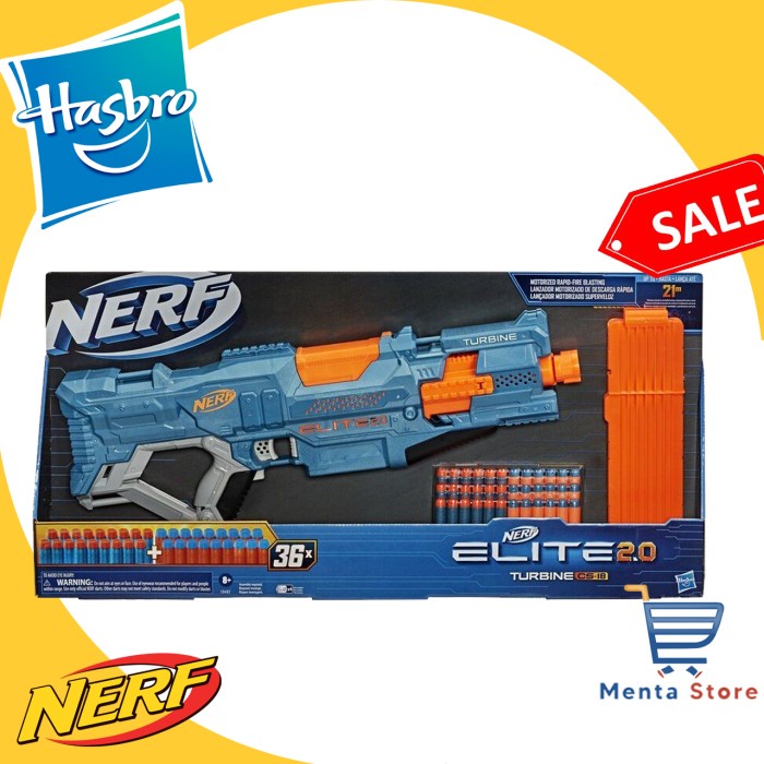 Nerf Elite 2.0 Turbine Cs18 Automatic Rapidstrike 36 Darts Ready