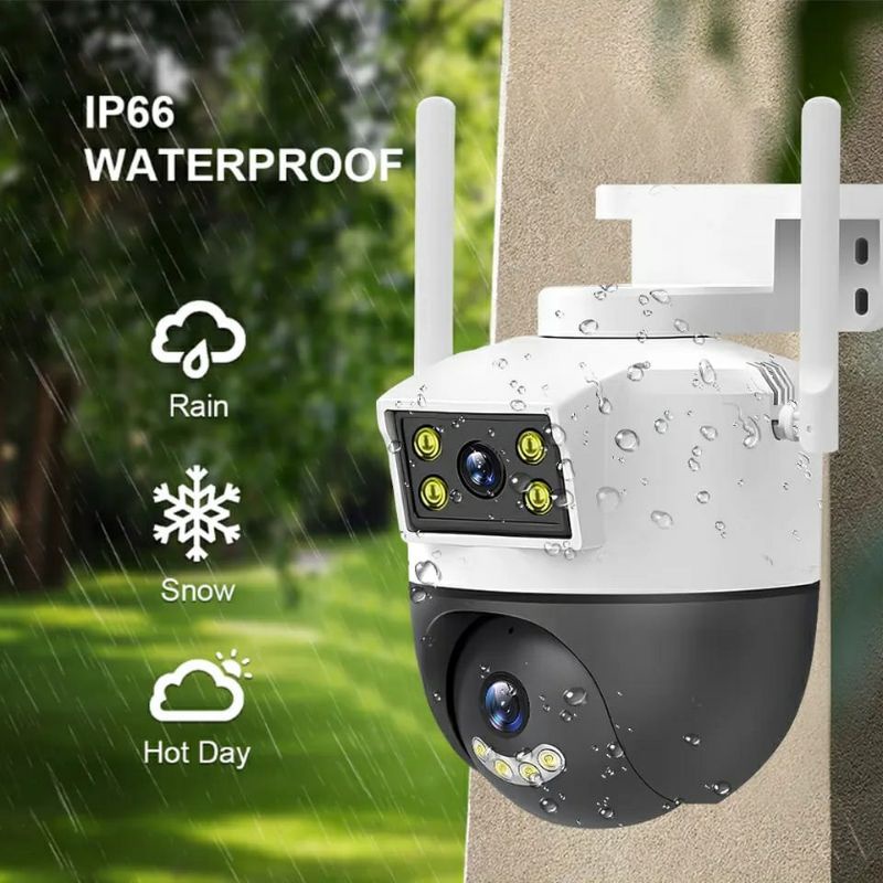 IP Camera Dual Camera V380 CCTV PTZ Speed Dome Waterproof Outdoor