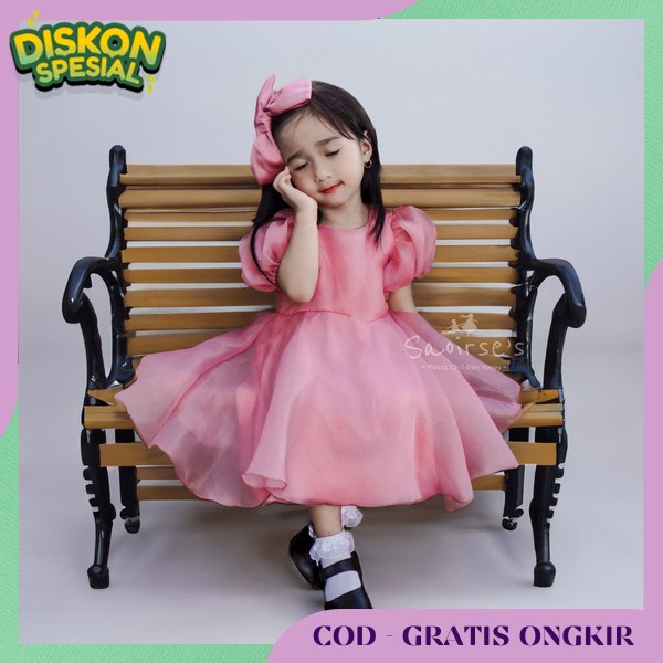 Dres Natalan Anak Pwrempuan Dreas Natal Snak Merah Dress Natal Anak Perempuan Gaun Kids Cewek Gereja