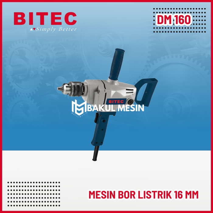Promo Heavy Duty Bitec Dm160 Mesin Bor Tangan 16Mm Kayu Besi
