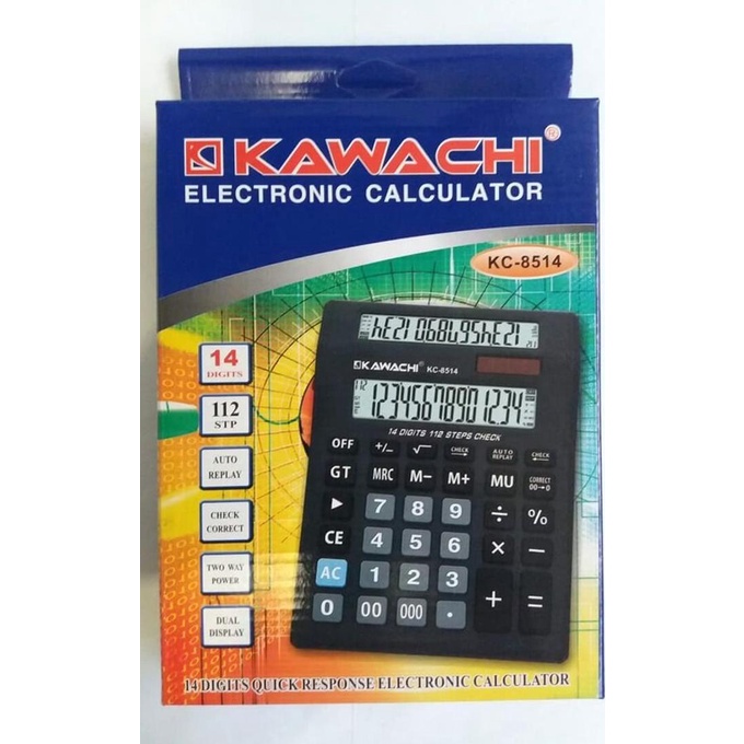 

Kawachi Calculator Kalkulator 2 layar 14 Digit - KC8514 Original