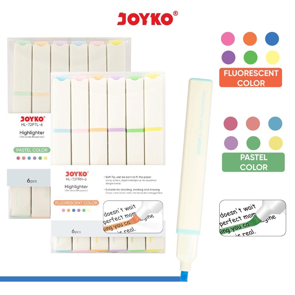 

Baru Penanda Berwarna Highlighter Joyko HL-72FRN ~ 72PTL 6 Warna ,,