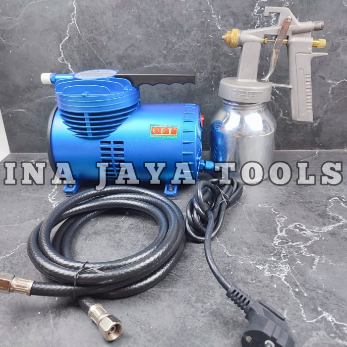 ✅Baru Opt Air Compresor Mini Set Spray Gun Terbaru