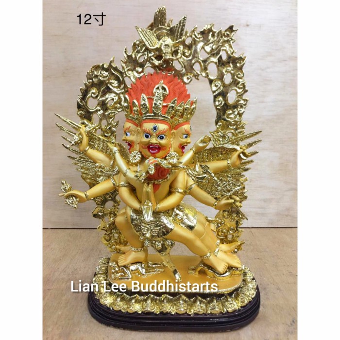 [Original] Patung Dewa Tibet Vajra Kilaya Phuba Cingkang Logam Tembaga Uk 12 Inch Bisa Sameday