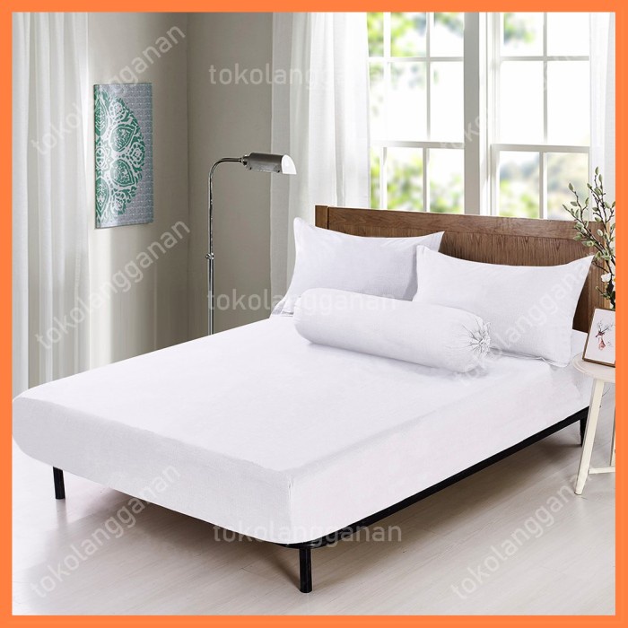 [New] Linotela Sprei Katun - Putih Diskon