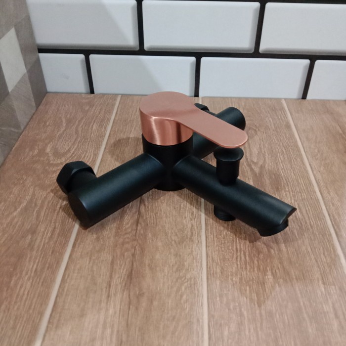 [Ori] Kran Bathtub Black Gold L400 Berkualitas