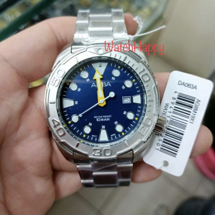[New] Watchhappy Alba Ag8M19X1 Blue Dial Ag8M19 Stainless Steel 100Original Terbatas