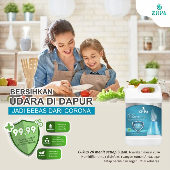 [New] Zepa Humidifier Hocl Non Alkohol 5L Bisa Gojek