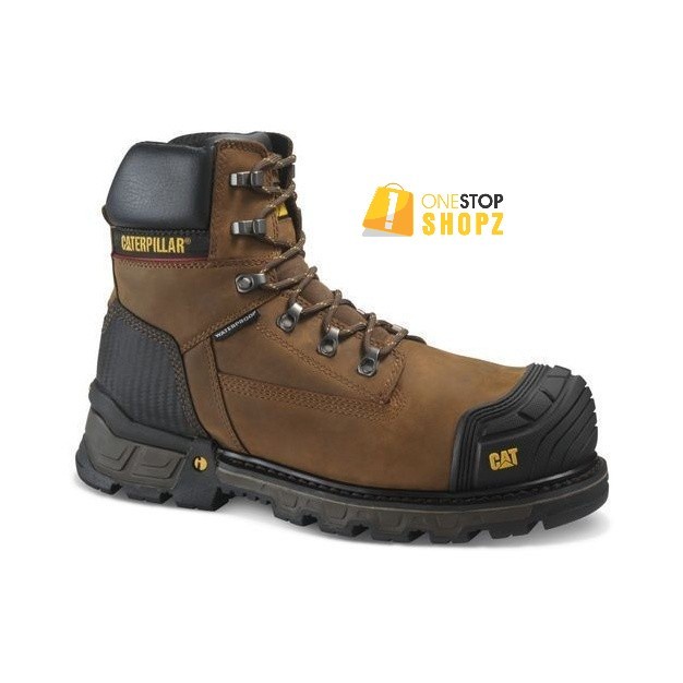 [New Ori] Sepatu Safety Caterpillar Excavator Xl 6 Ct Wp Dark Brown Oss Bisa Sameday